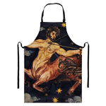 Watercolor Sagittarius Zodiac Sign Print Bib Apron With Pocket