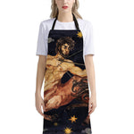 Watercolor Sagittarius Zodiac Sign Print Bib Apron With Pocket
