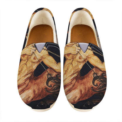 Watercolor Sagittarius Zodiac Sign Print Casual Shoes