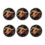 Watercolor Sagittarius Zodiac Sign Print Coaster Set