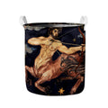 Watercolor Sagittarius Zodiac Sign Print Collapsible Laundry Basket