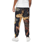 Watercolor Sagittarius Zodiac Sign Print Cotton Pants