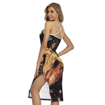Watercolor Sagittarius Zodiac Sign Print Cross Back Cami Dress