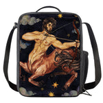 Watercolor Sagittarius Zodiac Sign Print Crossbody Lunch Bag
