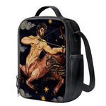 Watercolor Sagittarius Zodiac Sign Print Crossbody Lunch Bag