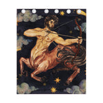 Watercolor Sagittarius Zodiac Sign Print Curtain