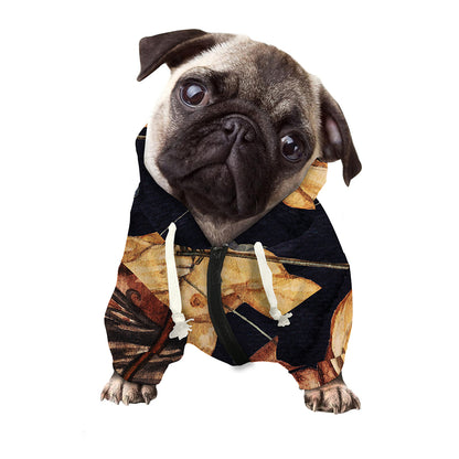 Watercolor Sagittarius Zodiac Sign Print Dog Zip Up Hoodie