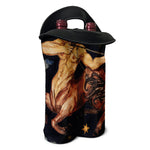 Watercolor Sagittarius Zodiac Sign Print Double Neoprene Wine Tote