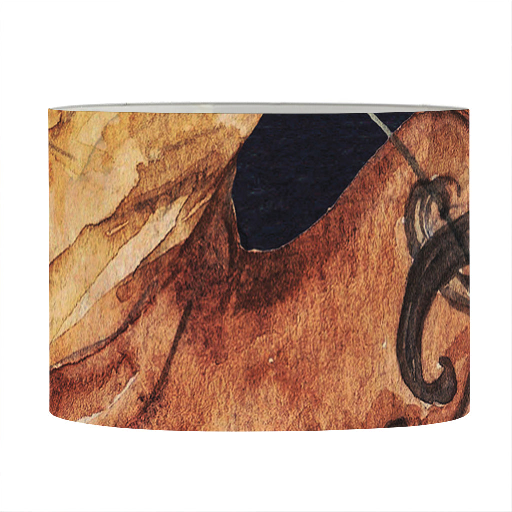 Watercolor Sagittarius Zodiac Sign Print Drum Lamp Shade