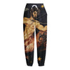 Watercolor Sagittarius Zodiac Sign Print Fleece Lined Knit Pants