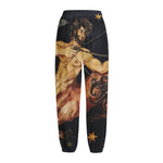 Watercolor Sagittarius Zodiac Sign Print Fleece Lined Knit Pants