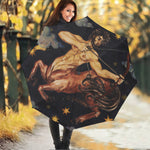 Watercolor Sagittarius Zodiac Sign Print Foldable Umbrella