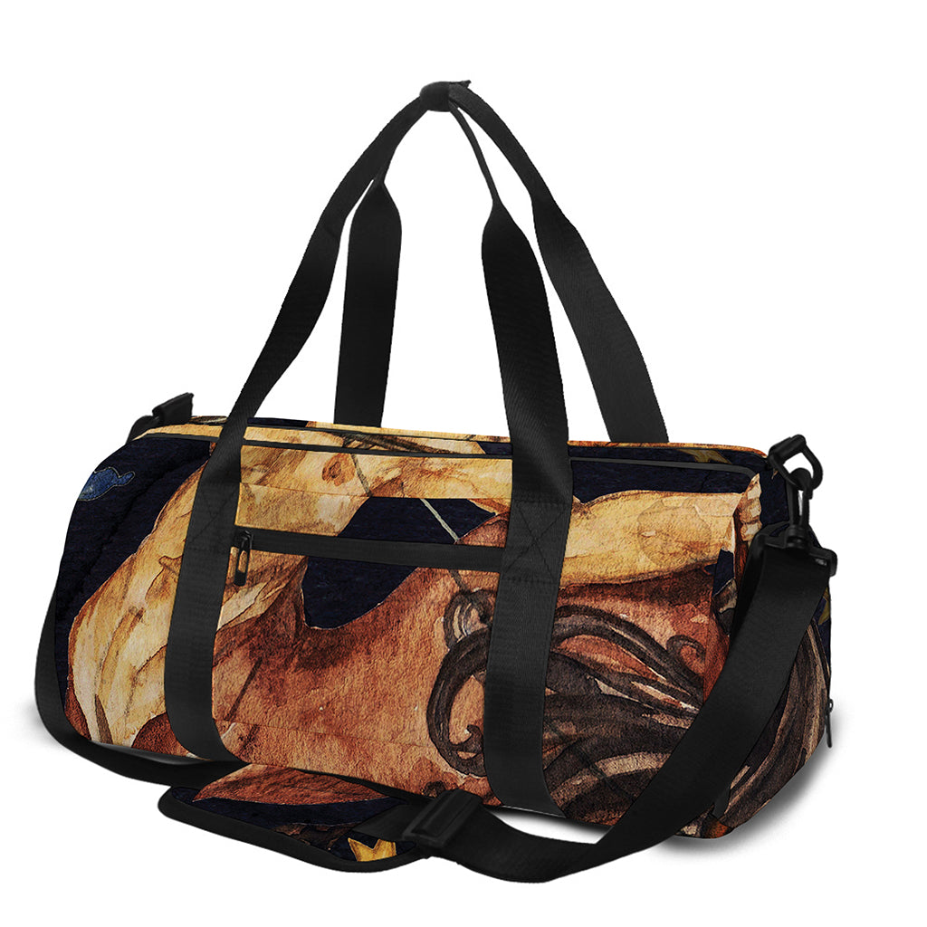 Watercolor Sagittarius Zodiac Sign Print Gym Bag