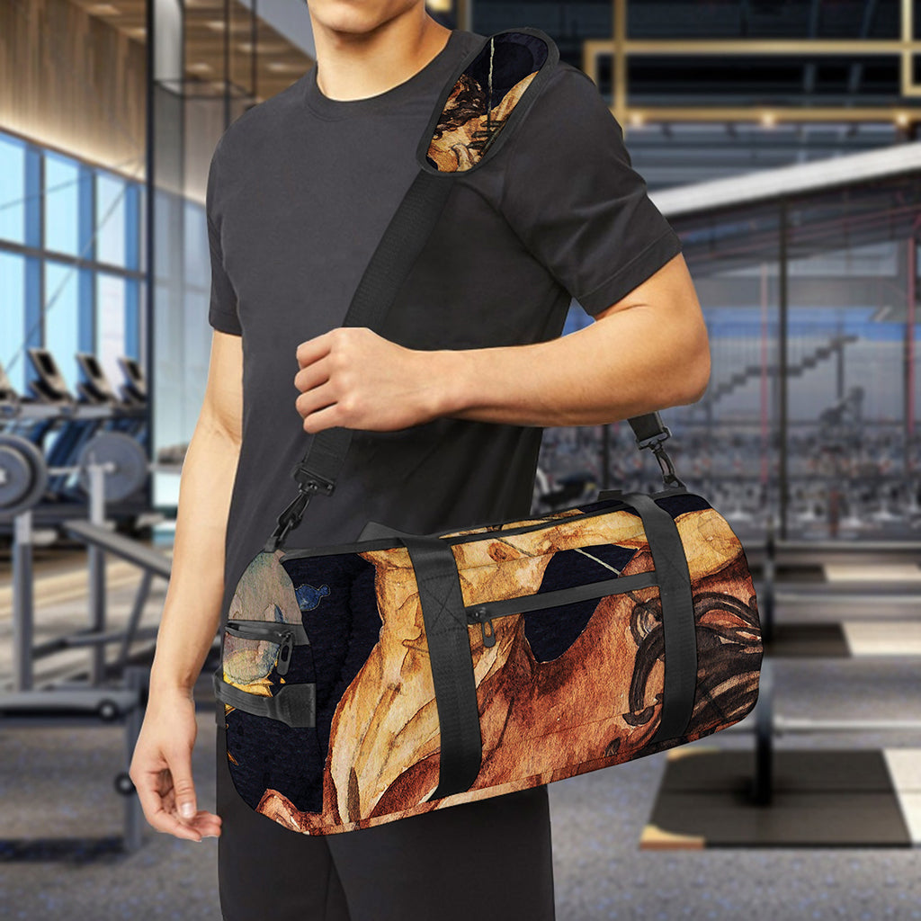 Watercolor Sagittarius Zodiac Sign Print Gym Bag
