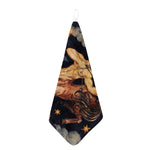 Watercolor Sagittarius Zodiac Sign Print Hand Towel