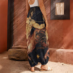 Watercolor Sagittarius Zodiac Sign Print Harem Pants