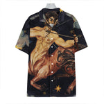 Watercolor Sagittarius Zodiac Sign Print Hawaiian Shirt