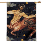 Watercolor Sagittarius Zodiac Sign Print House Flag
