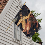 Watercolor Sagittarius Zodiac Sign Print House Flag