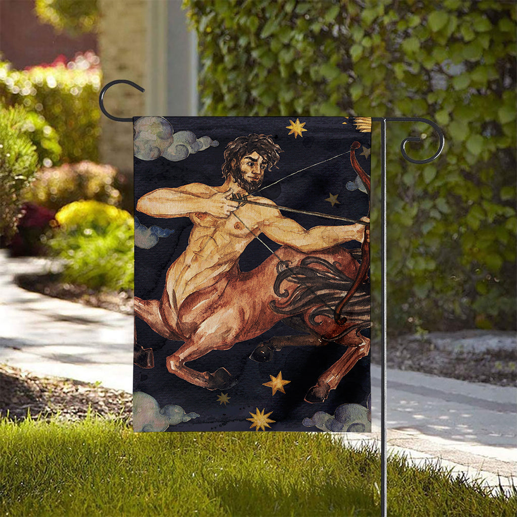 Watercolor Sagittarius Zodiac Sign Print House Flag
