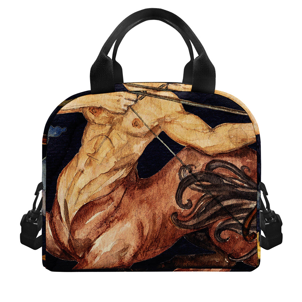 Watercolor Sagittarius Zodiac Sign Print Insulated Lunch Bag