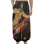 Watercolor Sagittarius Zodiac Sign Print Lantern Pants