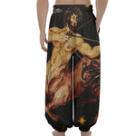 Watercolor Sagittarius Zodiac Sign Print Lantern Pants