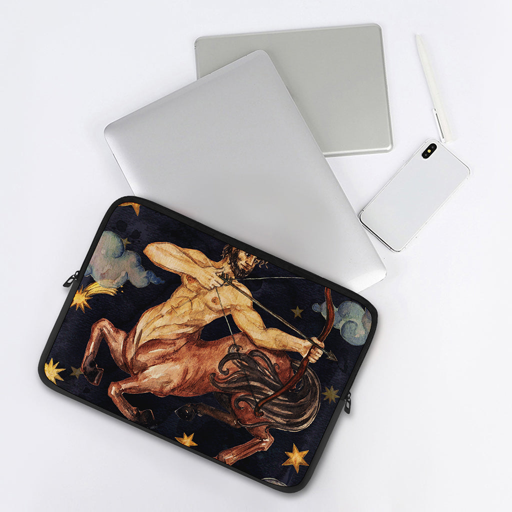 Watercolor Sagittarius Zodiac Sign Print Laptop Sleeve