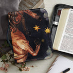 Watercolor Sagittarius Zodiac Sign Print Leather Bible Cover
