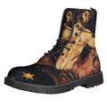 Watercolor Sagittarius Zodiac Sign Print Lace-Up Boots