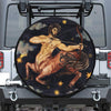 Watercolor Sagittarius Zodiac Sign Print Leather Spare Tire Cover