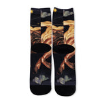 Watercolor Sagittarius Zodiac Sign Print Long Socks