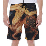 Watercolor Sagittarius Zodiac Sign Print Men's Beach Shorts
