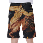 Watercolor Sagittarius Zodiac Sign Print Men's Beach Shorts