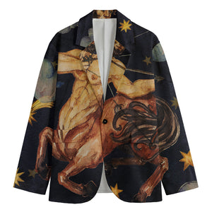 Watercolor Sagittarius Zodiac Sign Print Men's Blazer