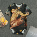 Watercolor Sagittarius Zodiac Sign Print Men's Bodysuit