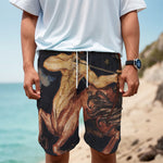 Watercolor Sagittarius Zodiac Sign Print Men's Cargo Shorts