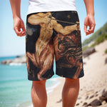 Watercolor Sagittarius Zodiac Sign Print Men's Cargo Shorts
