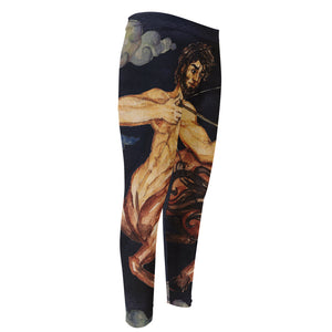 Watercolor Sagittarius Zodiac Sign Print Men's Compression Pants