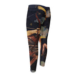 Watercolor Sagittarius Zodiac Sign Print Men's Compression Pants