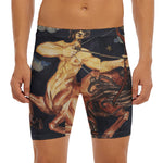Watercolor Sagittarius Zodiac Sign Print Men's Long Boxer Briefs