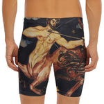 Watercolor Sagittarius Zodiac Sign Print Men's Long Boxer Briefs