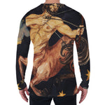 Watercolor Sagittarius Zodiac Sign Print Men's Long Sleeve T-Shirt