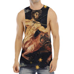 Watercolor Sagittarius Zodiac Sign Print Men's Muscle Tank Top
