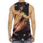 Watercolor Sagittarius Zodiac Sign Print Men's Muscle Tank Top