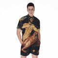 Watercolor Sagittarius Zodiac Sign Print Men's Romper