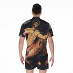 Watercolor Sagittarius Zodiac Sign Print Men's Rompers