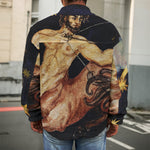 Watercolor Sagittarius Zodiac Sign Print Men's Shirt Jacket