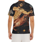 Watercolor Sagittarius Zodiac Sign Print Men's Short Sleeve Rash Guard