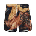 Watercolor Sagittarius Zodiac Sign Print Men's Athletic Shorts